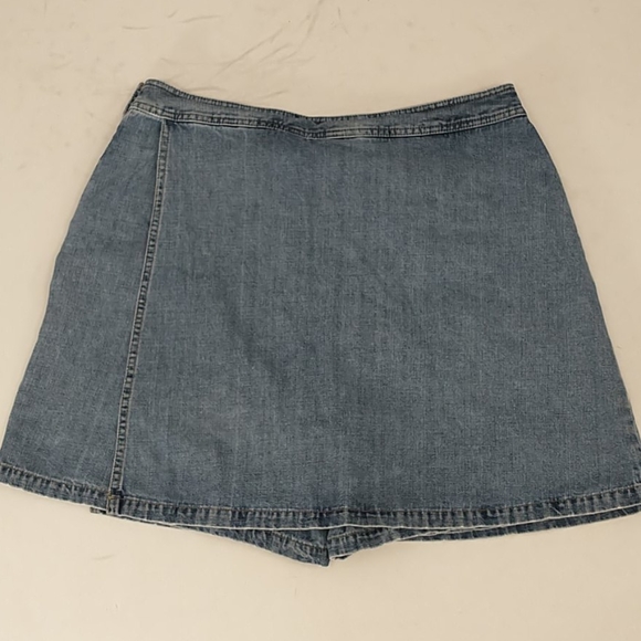 Denim Skort Short Skirt w Shorts Blue Jean sz 14 - Picture 3 of 12